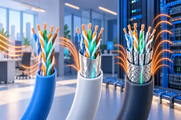 کابل شبکه UTP بهتر است یا FTP و S/FTP؟ کدام انتخاب برای شرکت شما بهصرفهتر است؟